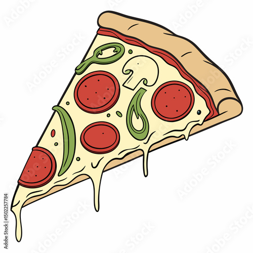 pizza slice icons, vector .white background