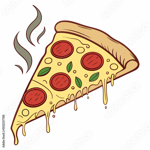 pizza slice icons, vector .white background