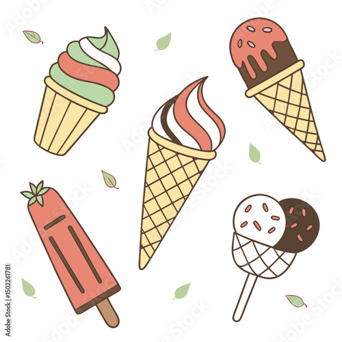 Delicious Ice Cream Treats Cones, Cups, and Popsicles