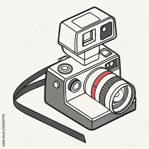Camera white backround new vector art 