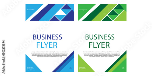 Corporate business flyer template design set with blue, orange, red and yellow color. marketing, business proposal, promotion, advertise, publication, cover page. new digital marketing flyer set.