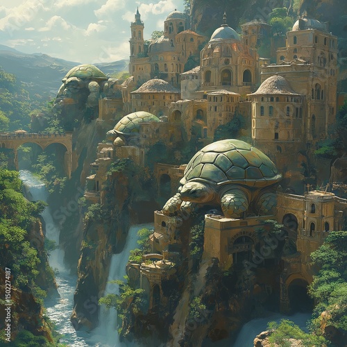 monastery in meteora greece,generative ai illustration