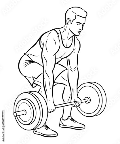 Man lifting weights