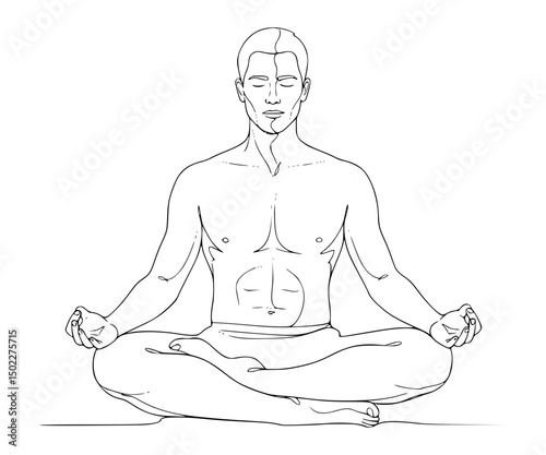 Man meditating