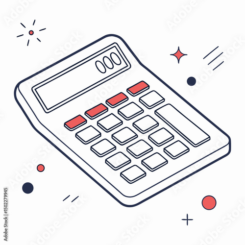 calculator icons, vector .white background