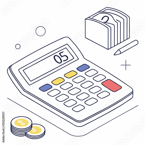 calculator icons, vector .white background