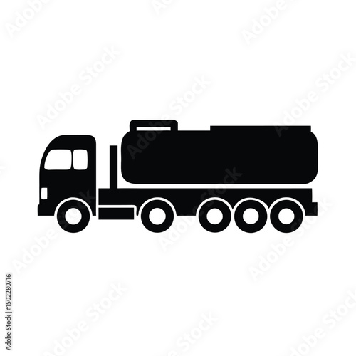 Tanker Truck Silhouette for Safety Signs