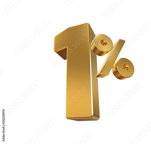 1 Percent Off Gold 3d Discount