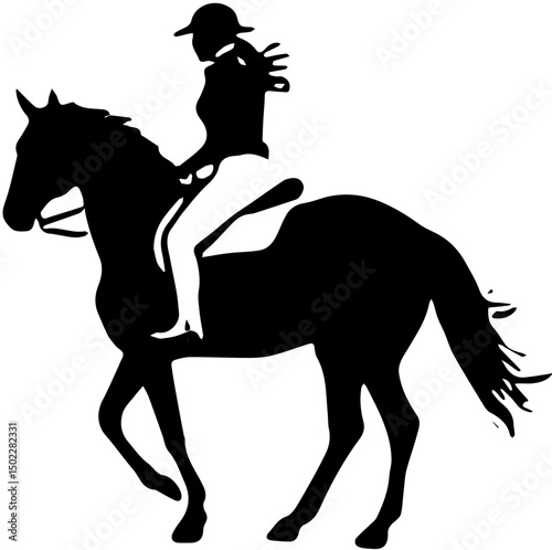 silhouette of a horse rider