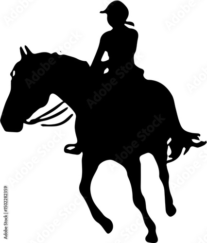 horse rider silhouette