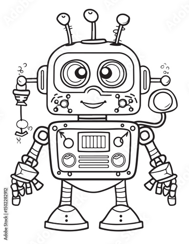 robot cartoon illustration