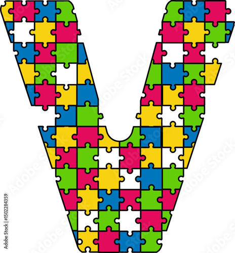 Puzzle Jigsaw Alphabet Letter