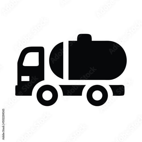 Tanker Truck Silhouette Icon Design
