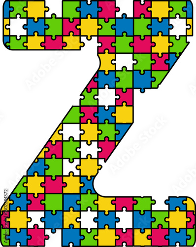 Puzzle Jigsaw Alphabet Letter