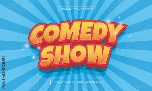 Comedy Show text effect with Summer style