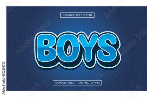 Boys blues text effect 