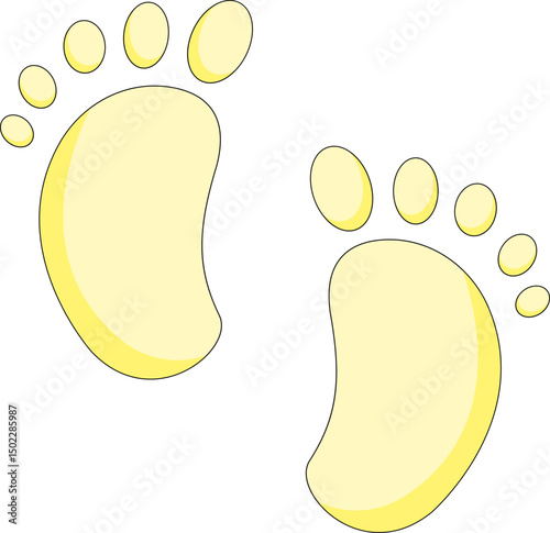Baby Footprint Newborn Steps Vector