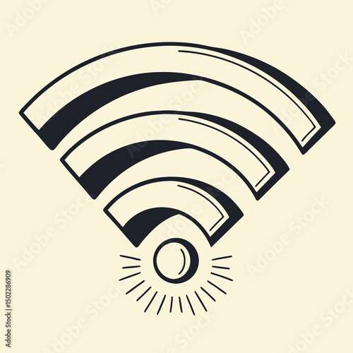 wifi symbol icons, vector .white background
