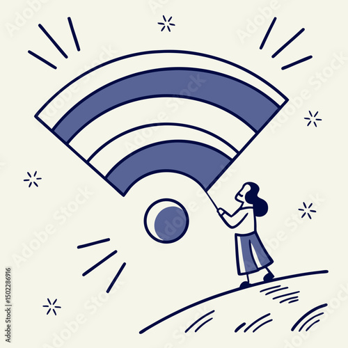 wifi symbol icons, vector .white background