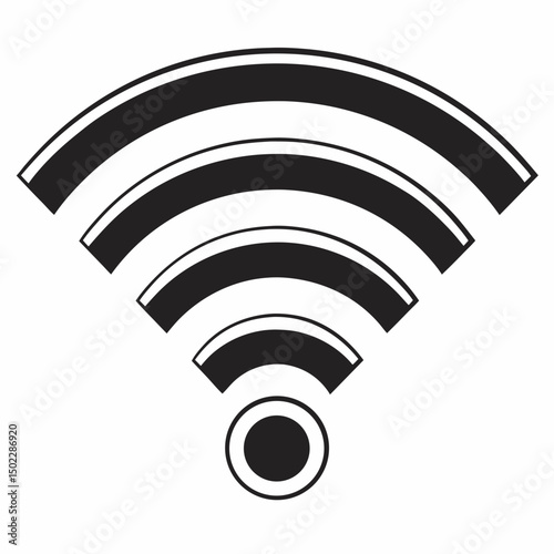 wifi symbol icons, vector .white background
