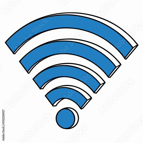 wifi symbol icons, vector .white background