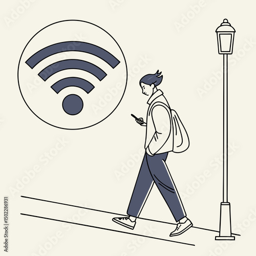 wifi symbol icons, vector .white background