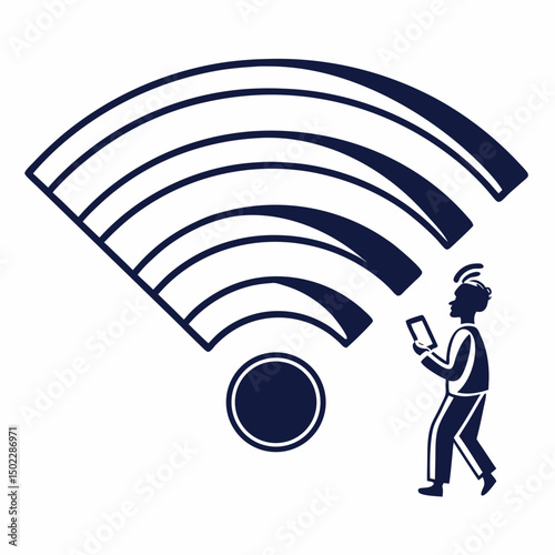 wifi symbol icons, vector .white background