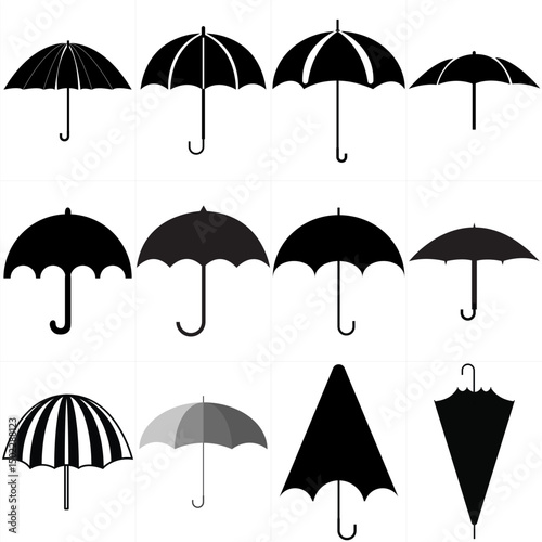 Variety of Stylish Umbrella Silhouettes