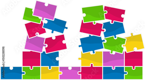 Puzzle Jigsaw Border Illustration