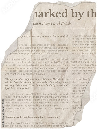 Ripped Newspaper vintage. Torn pieces of newspaper realistic texture for journal, collage, banner, poster, 90s design