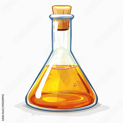 Volumetric flask on white 