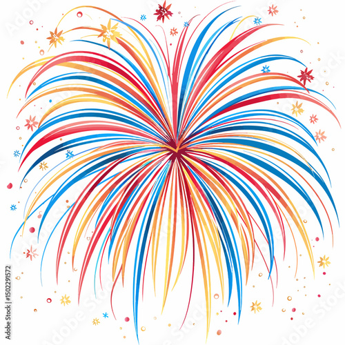 Firecrackers on white 