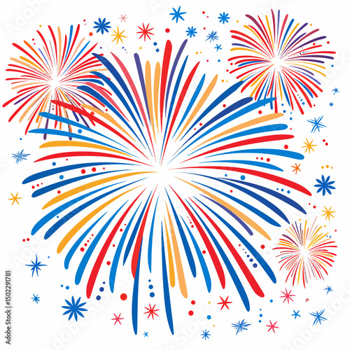 Firecrackers isolated on white background 