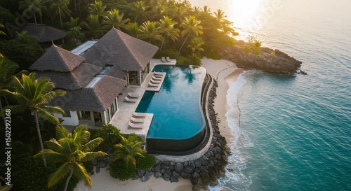 Luxury Villa with Infinity Pool on Tropical Beach