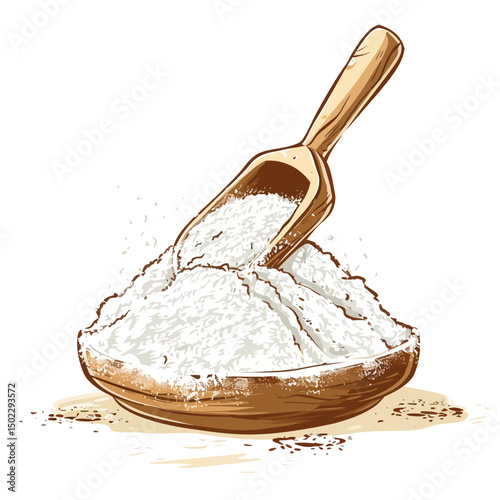 Flour isolated 