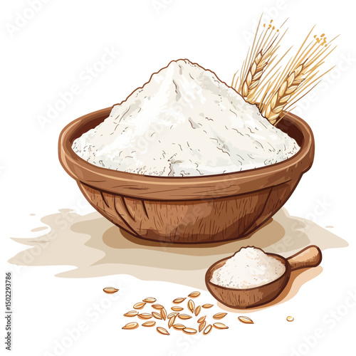 Illustration of a flour 