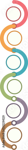 Infographic Timeline Vertical Colorful