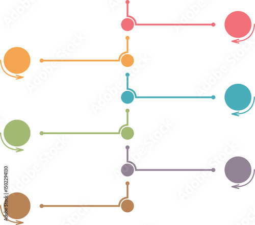 Infographic Timeline Vertical Colorful