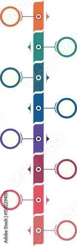 Infographic Timeline Vertical Colorful