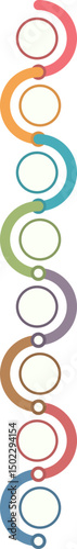 Infographic Timeline Vertical Colorful
