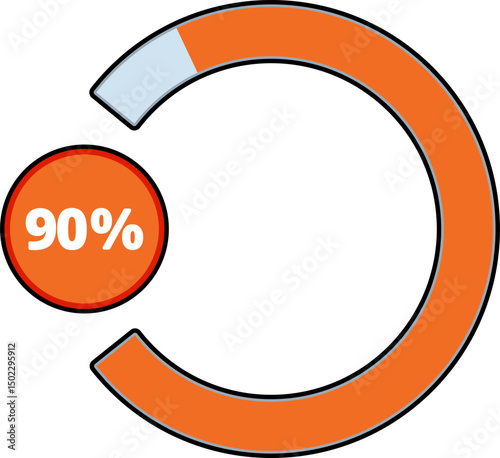 Infographic Progress Chart Element