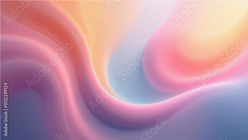 Abstract colorful background with flowing light waves and soft blue artistic swirl patterns