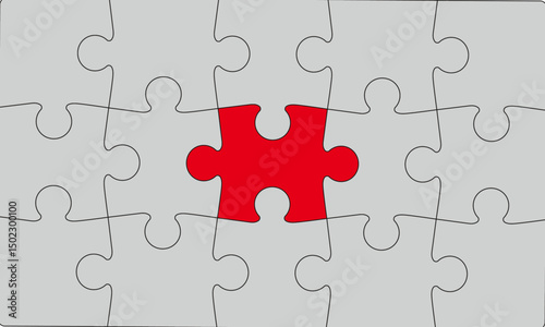 red puzzle piece