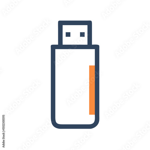 USB drive icons, vector .white background