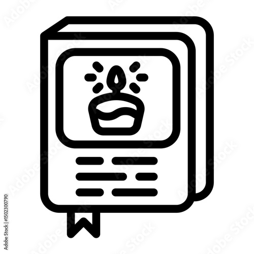birthday photo album outline style