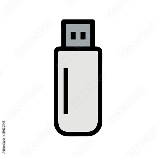USB drive icons, vector .white background