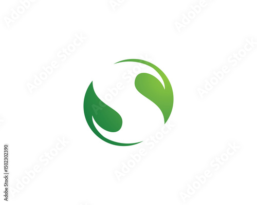  leaf green nature logo and symbol template Vector ..