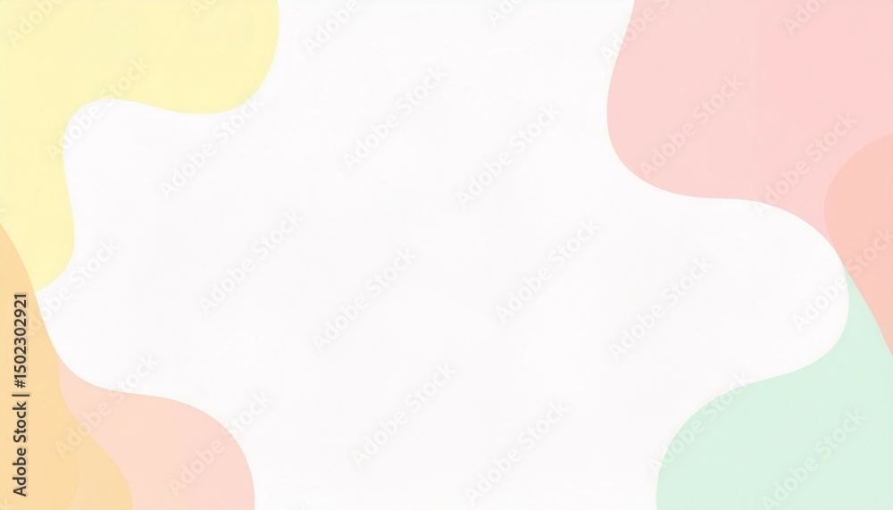 Simple liquid abstract at side with pastel color background Simple liquid abstract at side with pastel color background