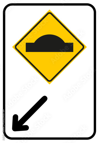 Speed Bump Symbol for Urban Traffic Control and Safety Signage