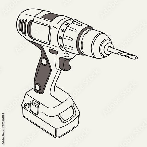 drill icons, vector .white background